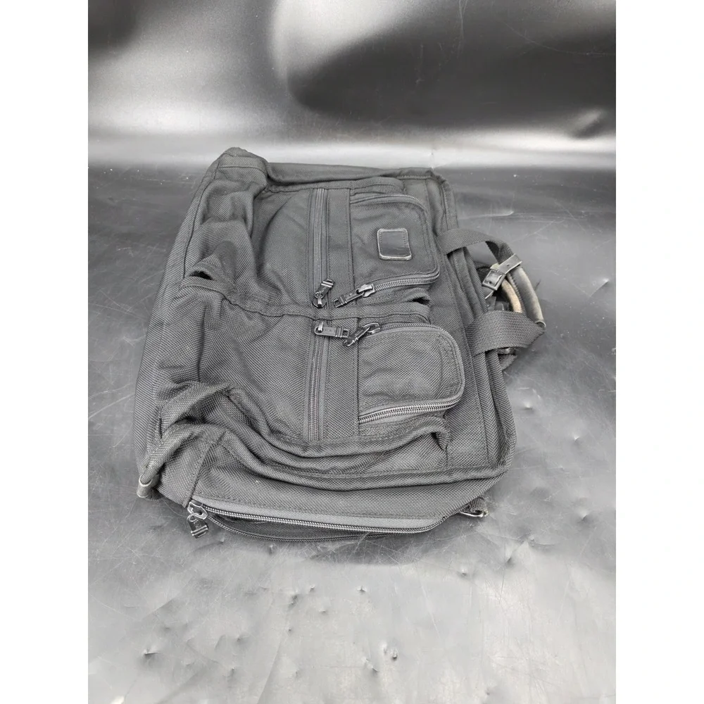 TUMI Alpha Ballistic Bag Organizer Laptop Brief Messenger Made In USA‎ Black